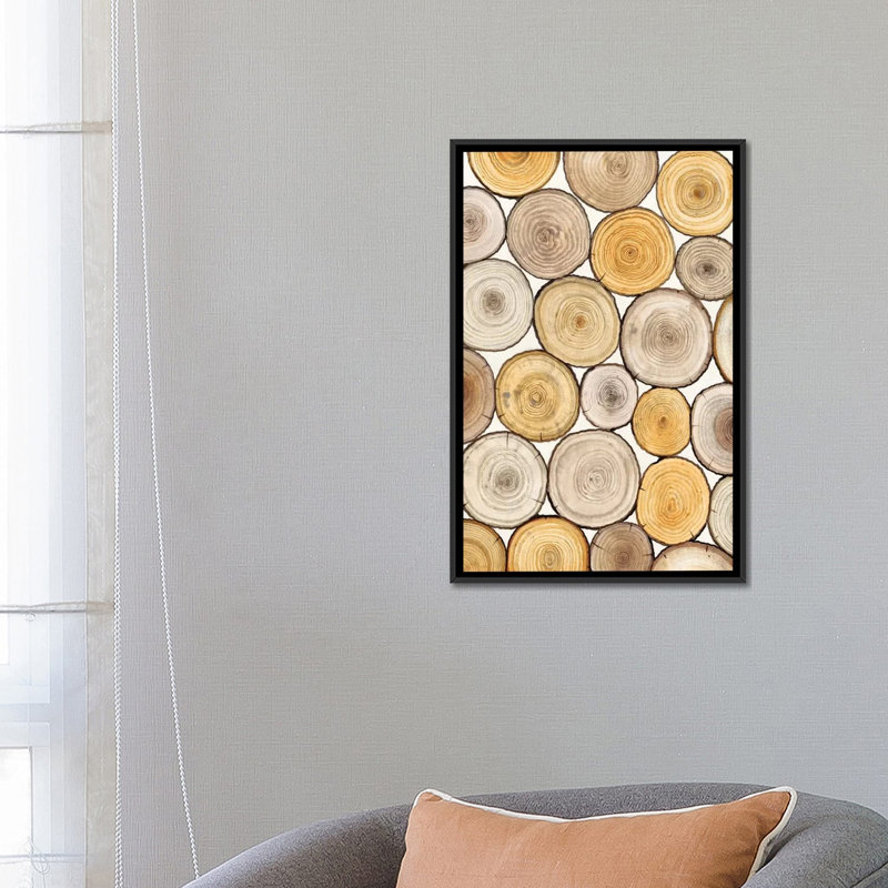 « tree ring study ii », impression sur toile, H 26 po x l 18 po x P 1,5 po, Toile avec cadre noir, Pas de tapis