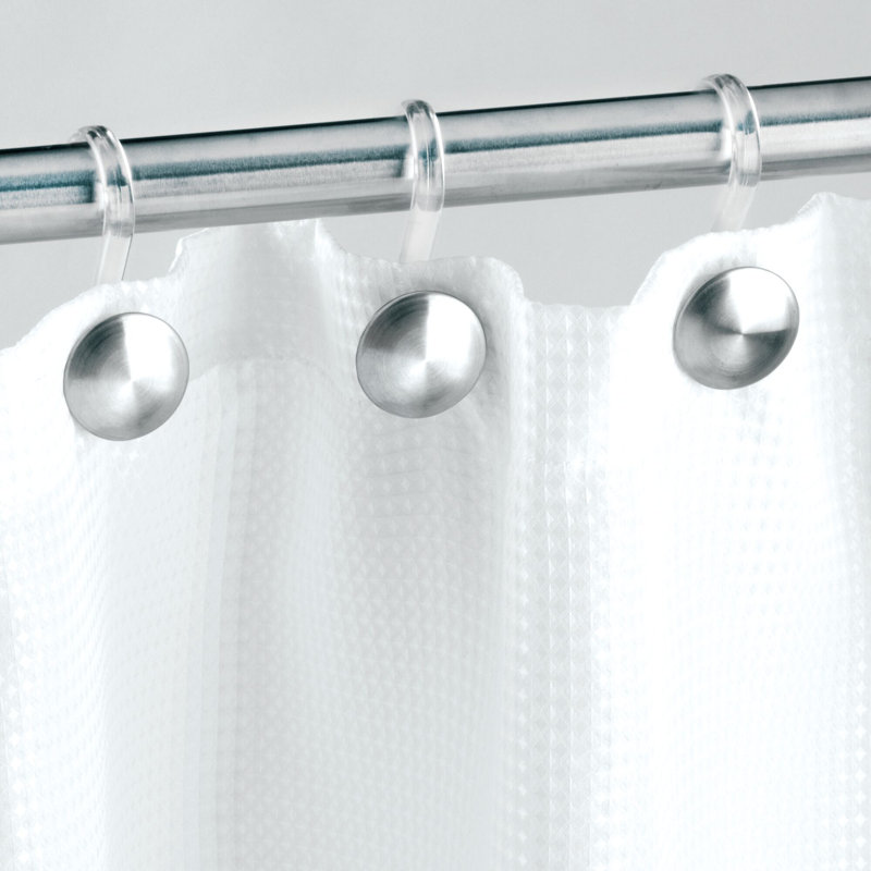 iDesign Forma Mini Shower Curtain Hooks - Set of 12, Brushed Stainless