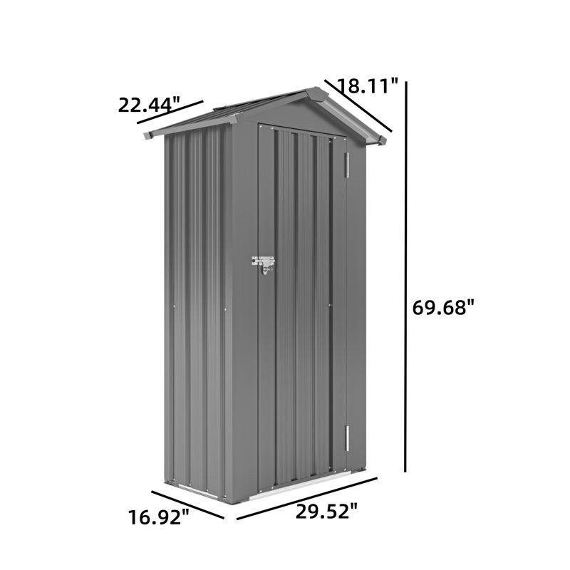 Quality Galvanized Iron Decking Tool Shed, Black
