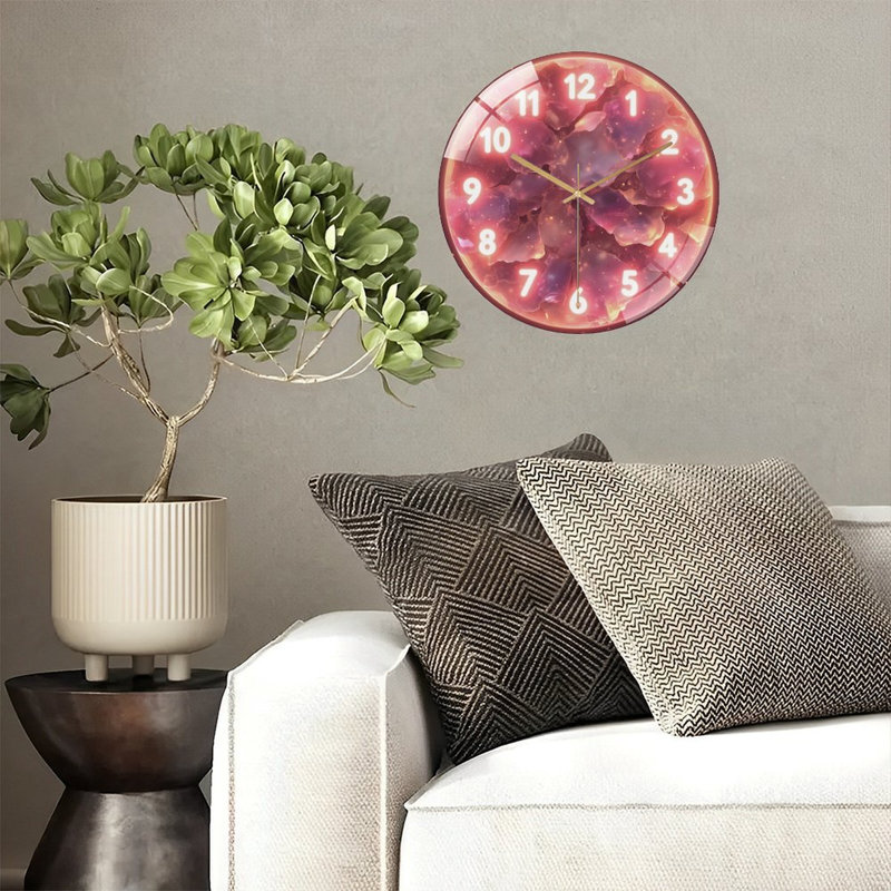 Horloge murale en verre Glow