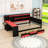 Wood Daybed with Desk and Drawers,Shelves-14339418-14339412
