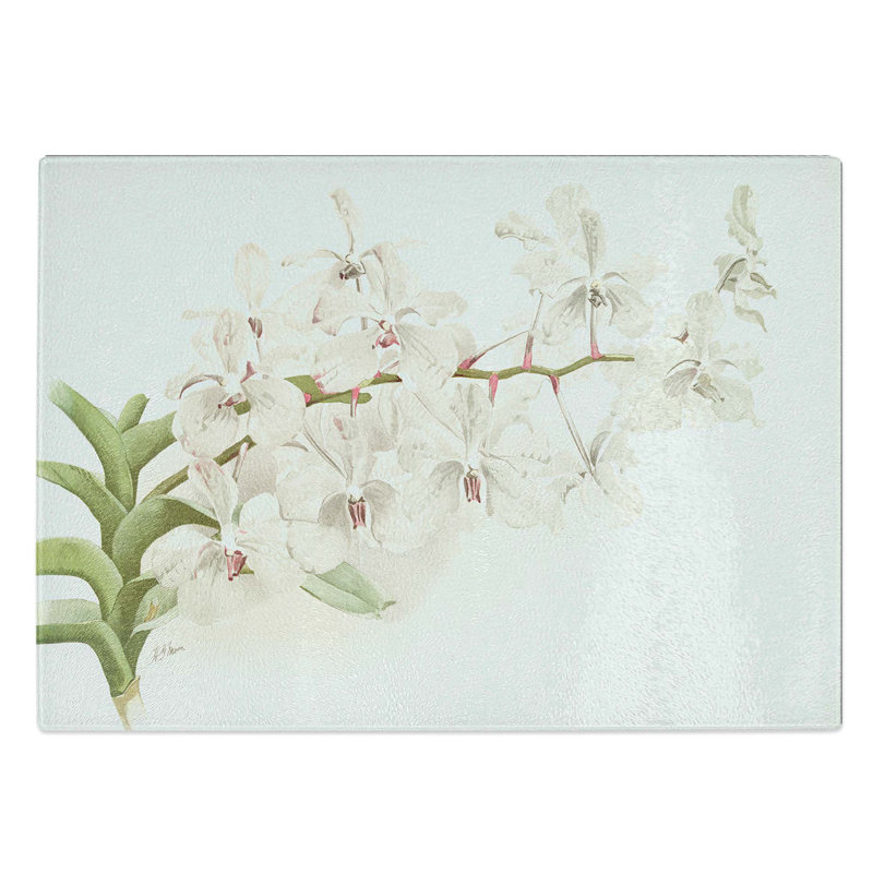 Glass Magnolia Flowers Illustration Tab.57 by Frederick Sander Chopping Board, 28.5 cm W x 20 cm L