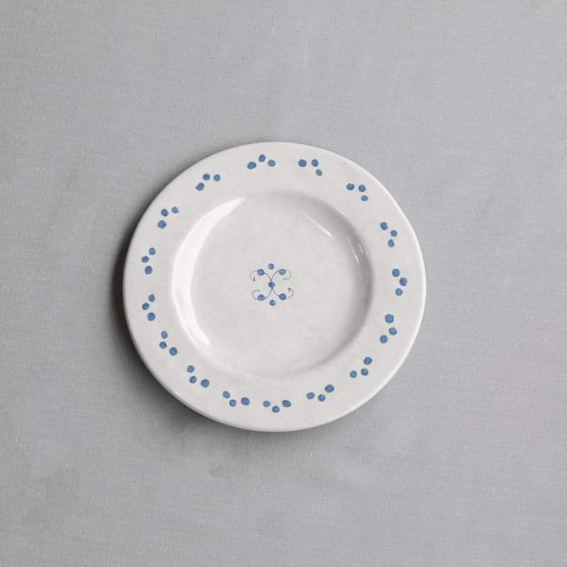 Assiette à salade peinte en mélamine Vida
