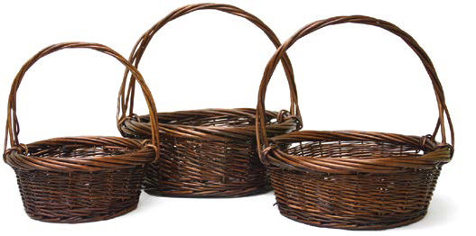 Panier à mèches/en rotin, H 5 po x l 14,5 po x P 14,5 po
