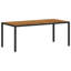 9 Piece Garden Dining Set Black Poly