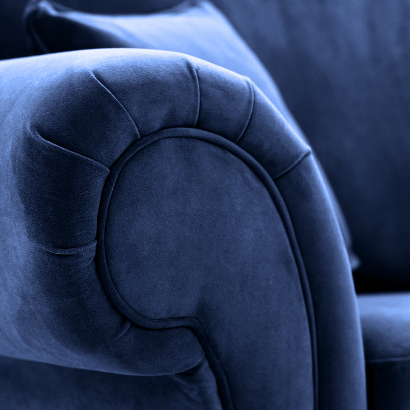 Foreston 4 Seater Velvet Sofa, Navy