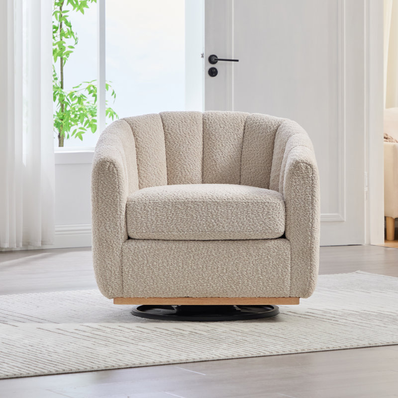 Fauteuil demi-tonneau pivotant l 32,25 po, Blé