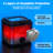 1000W Electric Deep Fryer, 2.5 Quart Capacity, Easy-View Window & Adjustable Temp Control, Stainless Steel