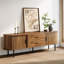 70" Mid-century Modern Low Console Cabinet-2065340997