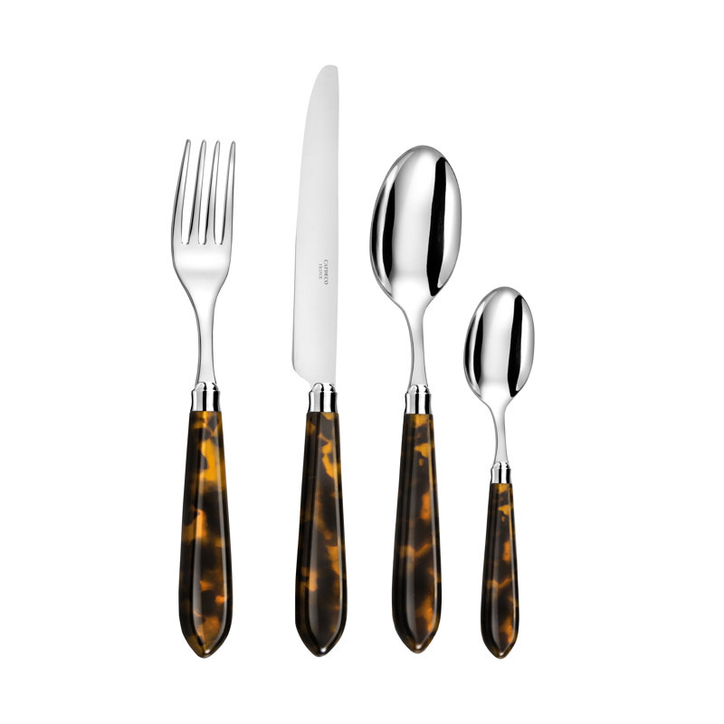 Owen 4 Piece Cutlery Set, Service for 1, Tortoise