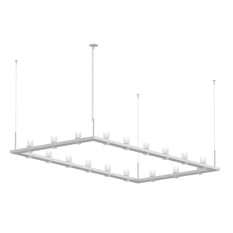 Intervals® 18 - Light LED Pendant, Etched, White
