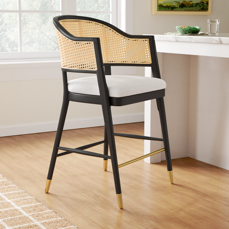  Tabouret de comptoir 27 po Godfrey, Noir, Tabouret de bar (siège d'une hauteur de 26,81 po)