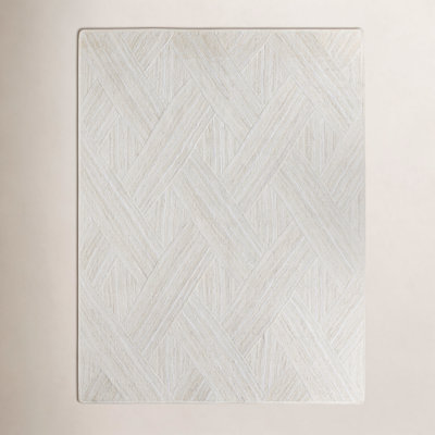 Lizbeth Cream Hand-Woven Geometric Jute Rug