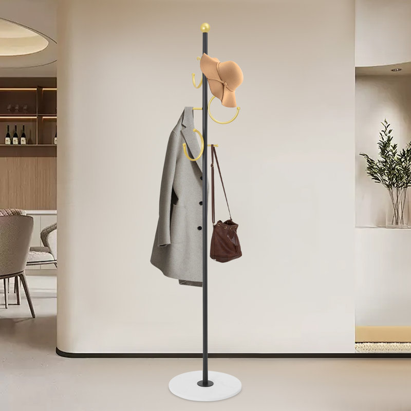 Portant à vêtements avec base Mable, Blanc