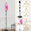 Lampe sur pied moderne et moderne avec télécommande à DEL à intensité variable, abat-jour réglable en marbre rose, vagues fluides abstraites, motifs magenta éclatants pour le salon, la chambre et le bureau
