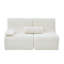  Causeuse modulaire 63,7 pouces rembourrée en velours côtelé de salon avec coussins 63,7 pouces, beige-107688124