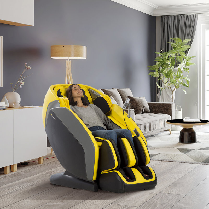Fauteuil de massage Certus, Similicuir jaune