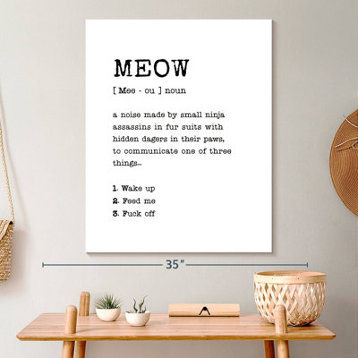 «Cat's Meow», définition sur toile