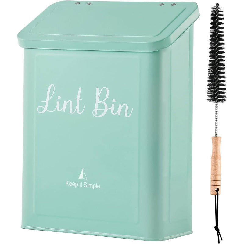 Bac à charnières magnétique en métal pour salle de lavage Tiffany - bleu