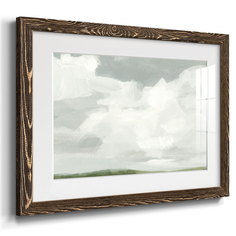 Gray Stone Sky I, impression sur papier, Noyer, H 22 po x l 32 po x P 1,5 po