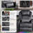 Dual Motor Power Swivel Rocker Recliner Chair for Adults with Heat and Massage,Electric Wall Hugger Rocking Recliner for Nursery Living Room with LED Lights, USB A&C Ports-1097157310