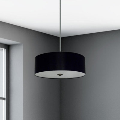 Lustre tambour 4 lumières à abat-jour Olivo