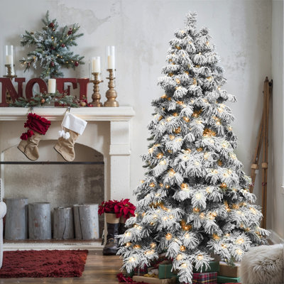 Arbre de Noël en forme d'épouvantail enneigé 6 pi