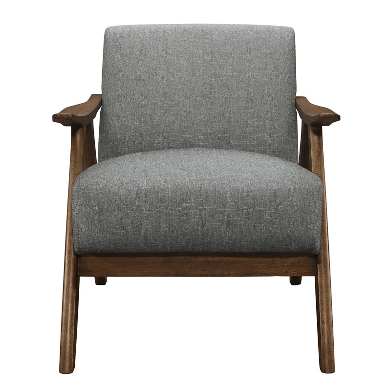 Lyelah Upholstered Armchair, Gray Polyester