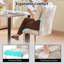 Modern Faux Leather/Suede Upholstered Armless Cantilever Dining Chair with Chrome Base-245882855-245882852