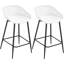 Bar stool set, bar stool with hollow backrest, kitchen chair with wide seat, bistro chair with footrest, stool with metal legs, outdoor bar terrace, made of PP plastic-403801447-435557910