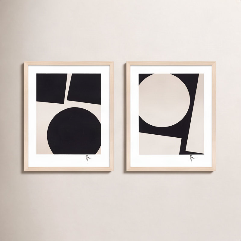 You & Me. Set Of 2 Print by Lee Lessem, 50" H x 40" W x 1.25" D, Brown