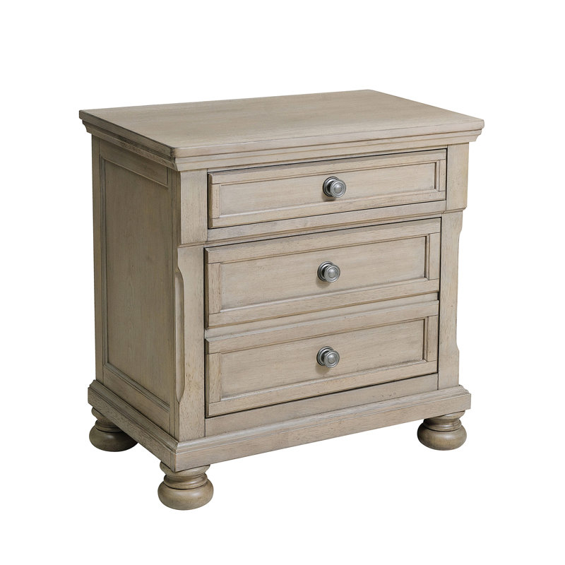 Table de chevet transitionnelle pour chambre à coucher avec tiroir dissimulé