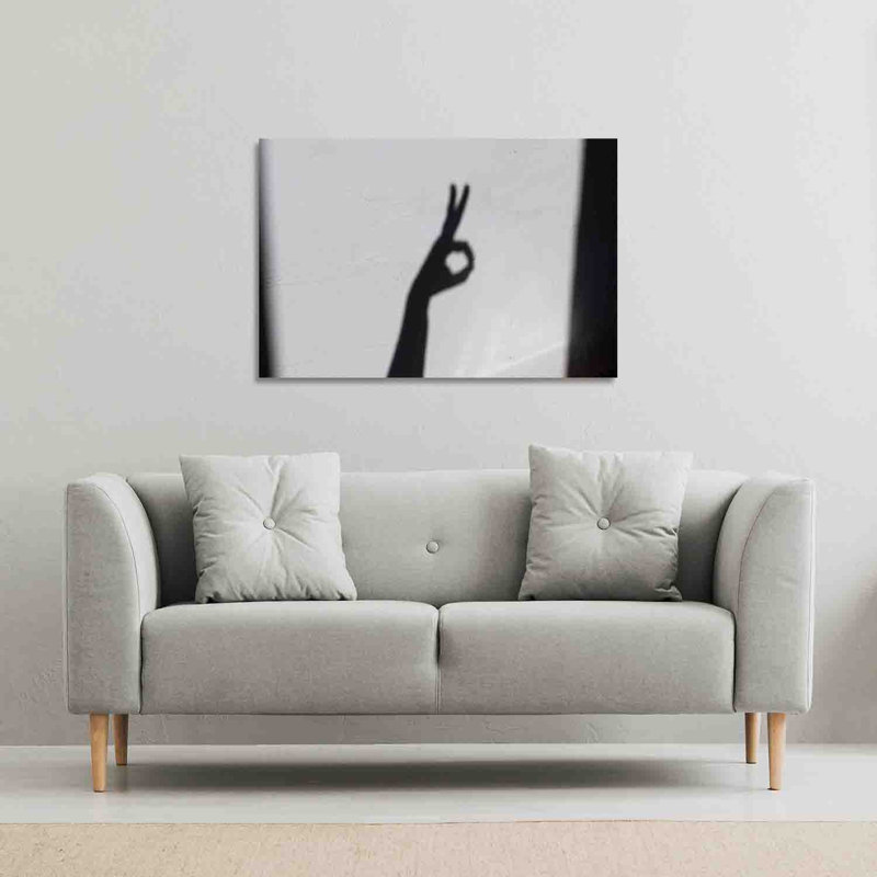 Hand Silhouette by Andrew Lee - Wrapped Canvas Print, 41cm H x 61cm W x 4cm D