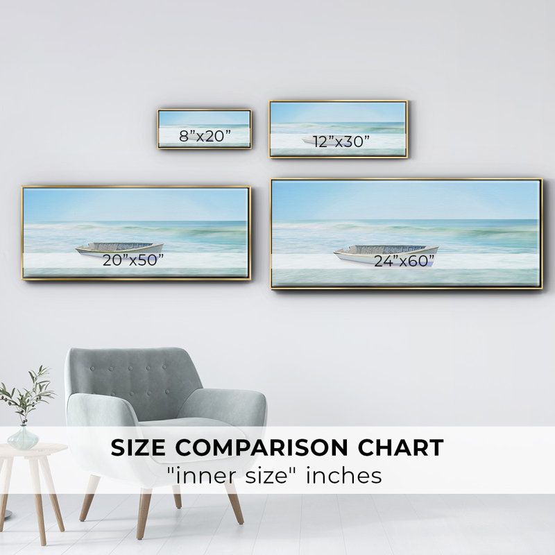 Where  she goes- Framed Canvas, 20" H x 50" W
