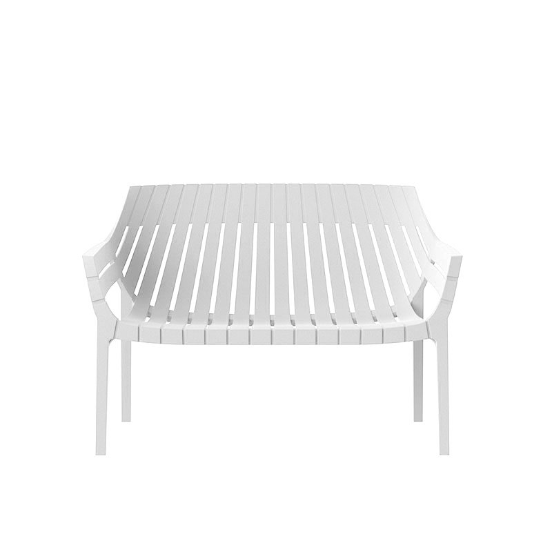 Spritz 46.75" Wide Outdoor Patio Sofa, Plastic White
