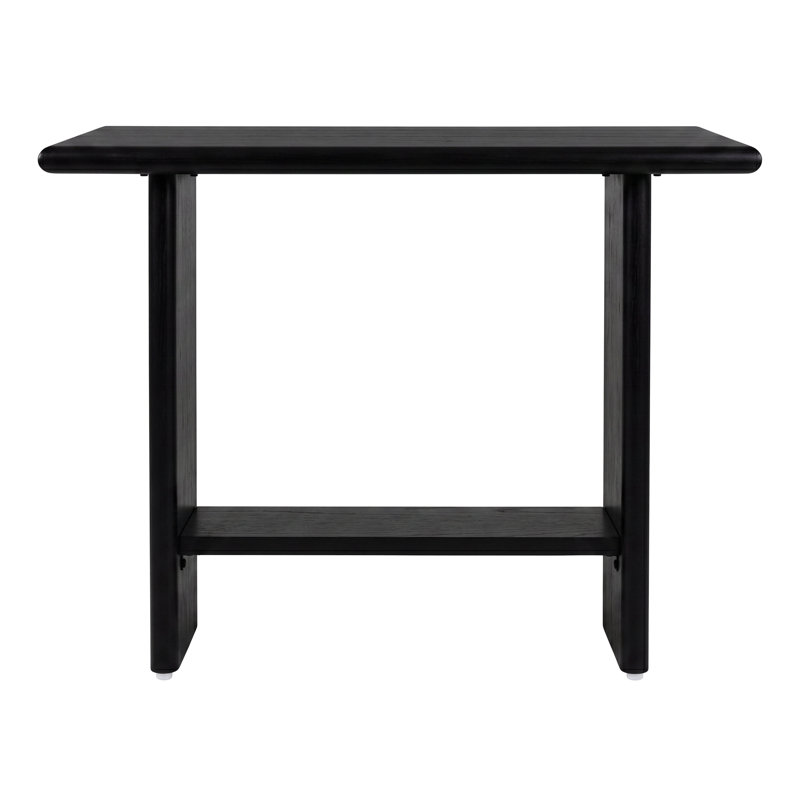 Soleil 42 po W - Console rectangulaire en bois noir, Black
