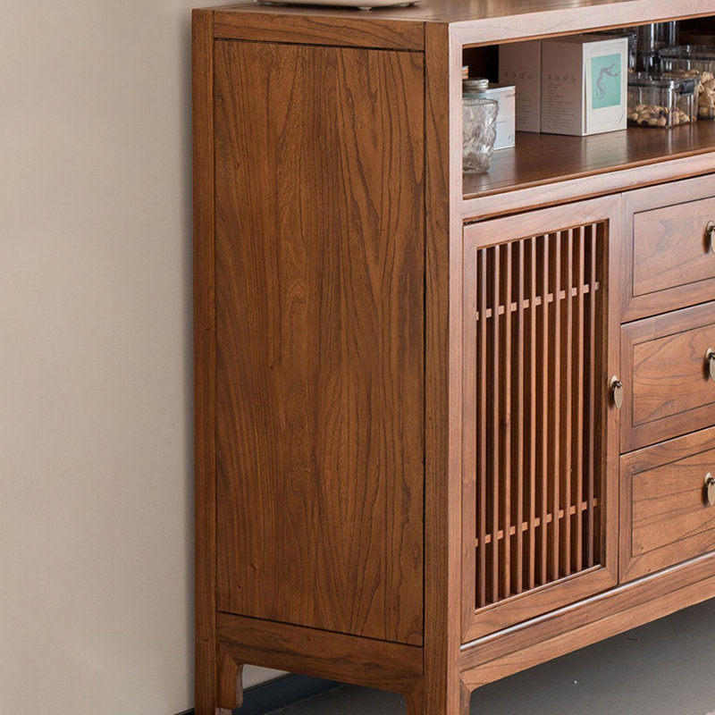 Modern Walnut Solid Wood Sideboard