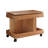 Rolling End Table with Rotating Desktop and Storage Compartment