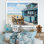«Oceanfront beach restaurant panoramique - Coastal Windows», art encadré