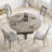 Round Dining Table, 47 Inch Round Dinner Table For 4-1225309632