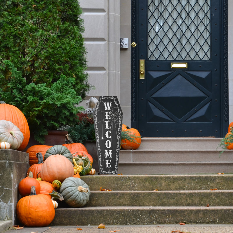 Enseigne de bienvenue d'Halloween 28 po The Holiday Aisle®