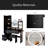 Round Mirror LED Vanity Table + Cushioned Stool-1389872090