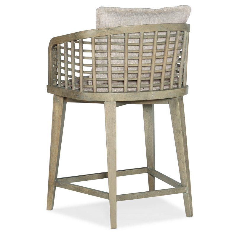 Sundance Barrel Back Swivel Counter Stool, Driftwood