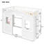 Lit mezzanine simple en bois massif avec finition blanche pour une chambre à coucher élégante, utilisation durable en pin-1358913117-1358913115