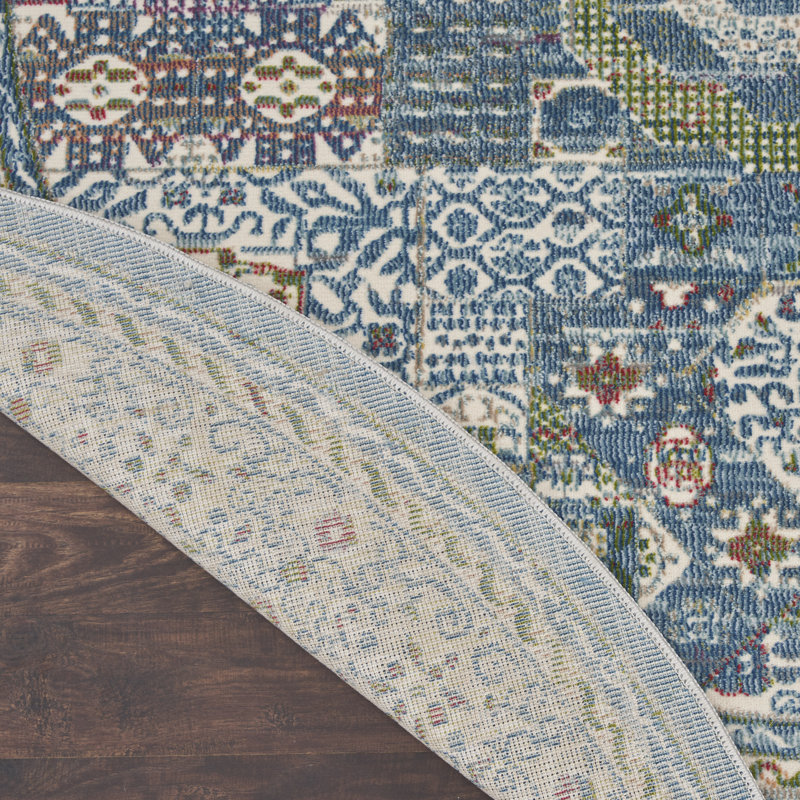 Patchwork Indoor Rug, Round 6'