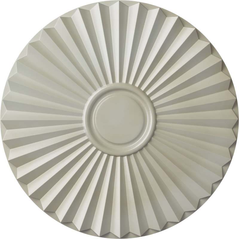 Médaillon de plafond Shakuras de 19 3/4 po x P 1 3/8 po (pour auvents jusqu'à 5 po), Bleu Flash