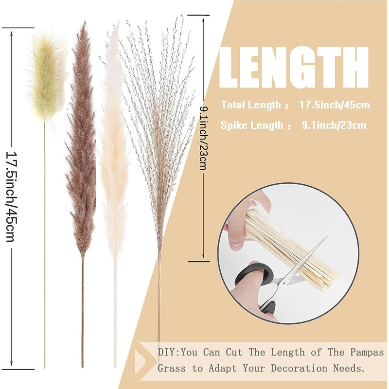 17'' Faux Pampas Grass Grass