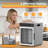 12-Tray Stainless Steel Food Dehydrator, 800W Dual Fan, Digital Timer & Temperature Control, Large Capacity Dehydrator With Glass Door For Jerky, Fruit, Herbs & Pet Treats