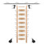 Red Oak 8.92' 8-Step Wood Removable Sunburst Wheel Ladder-25409874-25409876-25409878