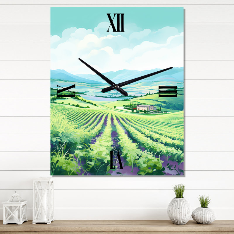 Davontai - Horloge murale moderne Vineyard, Grand